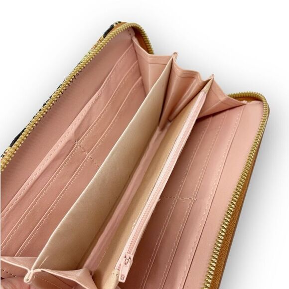 Shein SHEIN Brown Embroidery Carpet Tapestry Women's Long Wallet Grandma Core - Picture 4 of 8